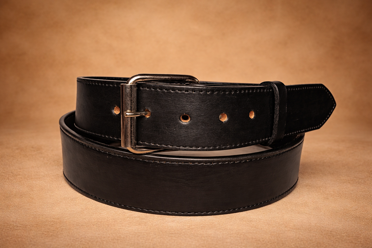 Heavy Duty Genuine Leather Work Belt – Reinforced Buckle