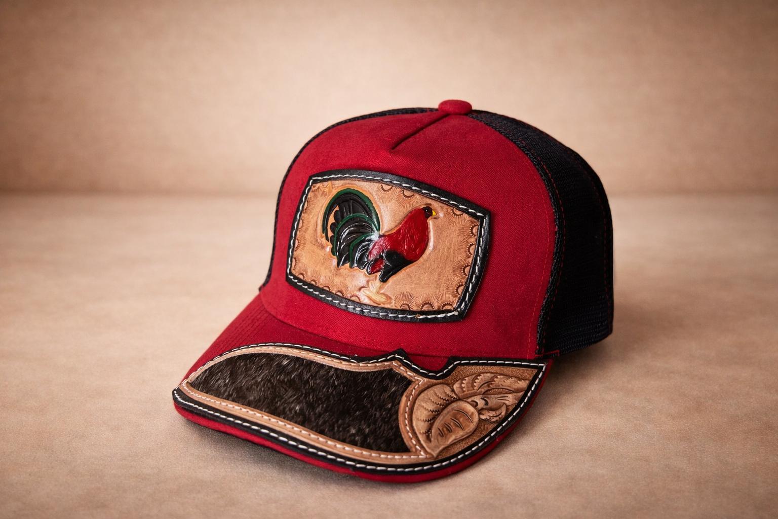 Cuero Santo Gallo Real Cap