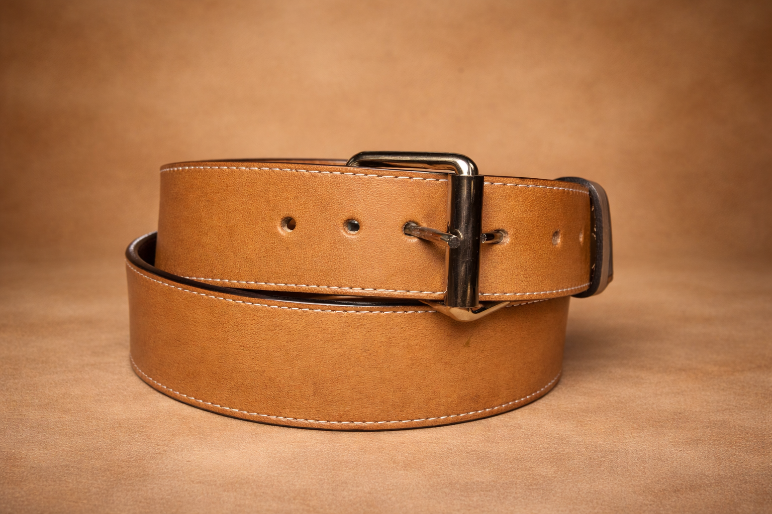 Heavy Duty Genuine Leather Work Belt – Reinforced Buckle